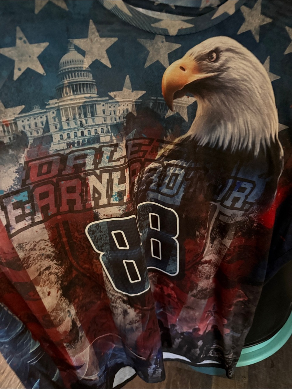 Men's Short Sleeve Eagle Graphic Tee - Patriotic Red & Blue

NASCAR
